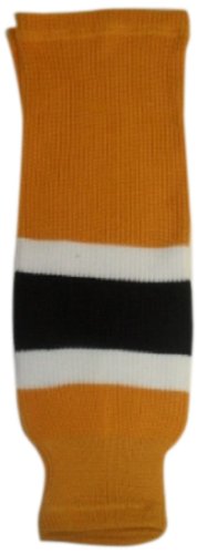 DoGree Hockey Boston Bruins Knit Hockey Socks, Gold/White/Black, Youth/20-Inch