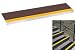 Grit Surface Aluminum Stair Tread 11D 30W Glued Down Yellowbrown