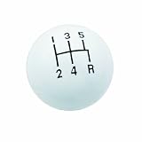 Mr. Gasket 9619 White 3/8-16 UNC Classic 5 Speed Round Ball Shift Knob