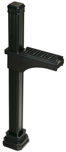 Liberty Hardware TFSSMPK-BL-R Traditional Design Full Square 56-Inch Mailbox Post, Black