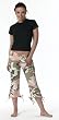 Womens Subdued Pink Camo Vintage Capri Pants