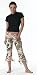 Subdued Pink Camouflage Vintage Capri Pants (Womens)