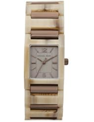 Michael Kors Tessa Mini Choclocate Dial Horn Acrylic Ladies Watch MK4259