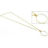 5X Gold Loupe Chain Jewelers Gemstone Magnifier Tool