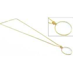 5X Gold Loupe Chain Jewelers Gemstone Magnifier Tool