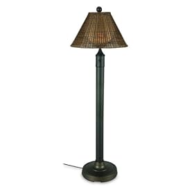 Tahiti Bronze Floor Lamp With Honey Shade by Patio Living Concepts