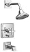 Kohler K-T13133-3B Pinstripe Rite-Temp Pressure-Balancing Bath And Shower Faucet Trim With Cross Han