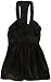 Women's Elegantly Beaded Satin Babydoll Lingerie Large Black