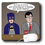 Rich Diesslins Funny General Cartoons - Super Hero Parody with Batman and Clark Kent at the bar - Mouse Pads