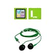 Apple Ipod Nano 6 Premium Neon Green Silicone Gel Skin Cover Case + 3.5mm Green Stereo Headphones Apple Ipod Nano 6 Premium Neon Green Silicone Gel Skin Cover Case + 3.5mm Green Stereo Headphones