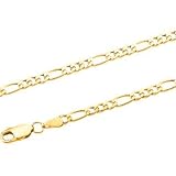 14K Yellow Gold Figaro Chain - 18 inches