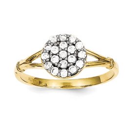 Genuine IceCarats Designer Jewelry Gift 10K Cz Cluster Ring Size 6.00
