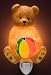 Teddy Bear Night Light Ibis and Orchid Design
