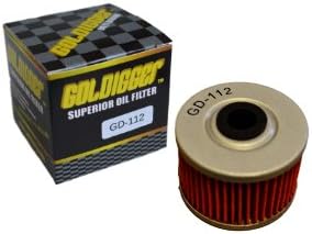 GOLDIGGER After Market HF112 &amp; KN-112 Replacement Oil Filter Motorcycle/Dirt Bike/ATV Fit Honda Kawasaki XR200R XR250 XL350R XR400R XR500R KLX110 KLX KLX110L (1 Pack)