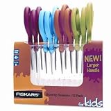 Fiskars 95017197 Children's Safety Scissors Classroom Pack, 5 Blunt Tip, 12/pack