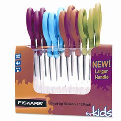 Fiskars 95017197 Children's Safety Scissors Classroom Pack, 5 Blunt Tip, 12/pack