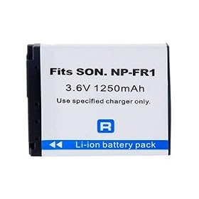 Replacement 3.6V 1250mAh Digital Camera Lithium Battery for Sony NP-FR1 (White) + Worldwide free shiping
