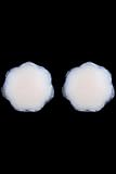 Adhesive & Reusable Silicone Nipple Cover Breast Pads, Floral Shape, 1 Pair