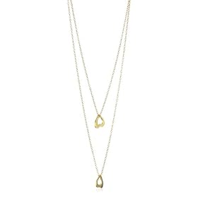 gorjana Modern Heart Double Strand Gold-Tone 2 Heart Charm Ne
