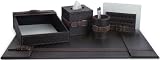Set/5 Desk Accessories Set Of Five Dark Brown