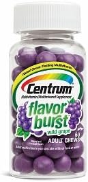 Centrum Flavor Burst Chews Adult Multivitamins, Grape 60 ea