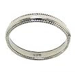 Ladies Wedding Band Ring in Sterling Silver with Milligrain Design