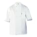 Chef Works PCSS Volnay Short Sleeve Basic Chef Coat, White, Small
