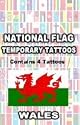 Wales Flag - Pack of 4 Temporary Tattoos
