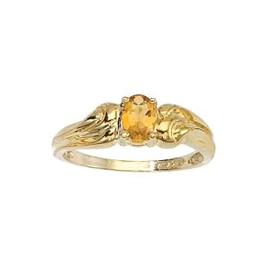 Buy 14K Yellow Gold 6 x 4 MM Oval Shaped Citrine Ring