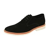 Natazzi Hand Made Italian Napa Calfskin Suede Leather Shoes Mens Plain Toe Oxford Shoe Model Bonn S-6020 Black