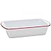 Crow Canyon Home Enamelware Loaf Pan, 9 x 5 inches, Vintage White/Red