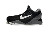 Nike Men's NIKE ZOOM KOBE VII BASKETBALL SHOES 10.5 (BLACK/WHITE/WOLF GREY/CL GREY)