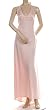 BCBG BLUSH SATIN LONG EVENING HALTER DRESS NEW 12