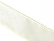 Light Yellow Checked Print Wired Craft, Wedding & Holiday Ribbon 2.5" x 60 Yards