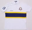 Mens Polo Ralph Lauren white with stripes Cricket club Polo shirt XL