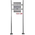 Designer Briefkasten Standbriefkasten Zeitungsbox aus Edelstahl