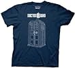 Dr. Who - Tardis Vector Graphic Men's T-Shirt in Navy