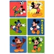 6 Large Mickey Mouse Sports-themed Stickers by