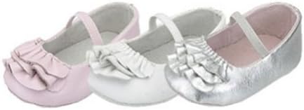 Baby Toddler Girls White Ruffle Ballerina Style Summer Shoes Size 0-5