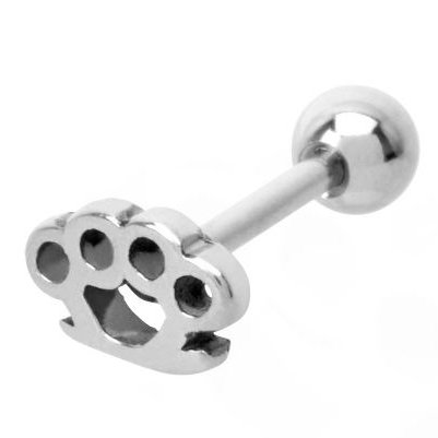 316L Surgical Steel Lock Knuckle Cartilage Earrings - Barbell - 18g - 5/16'' - Sold Individually
