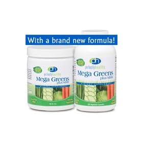 Perfectly Healthy Mega Green Plus Msm Powder, 8 Oz