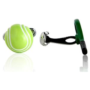 Tennis Racquet & Ball Cufflinks