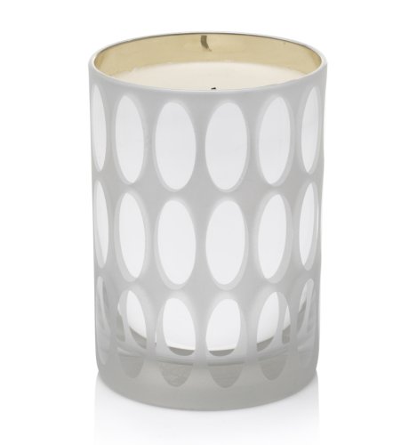 Oval Design Filled Frosted Candle