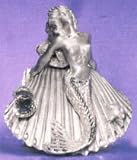 Diamond-Cut Mermaid on Shell Figurine