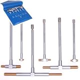Anytime Tools 6 pc Titanium Coated TELESCOPING T BORE HOLE Precision GAGE GAUGE SET