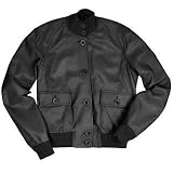 Forzieri Women's Black Italian Genuine Leather Two-pocket Jacket