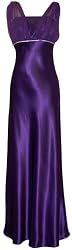 Satin Chiffon Prom Dress Holiday Formal Gown Crystals Full Length