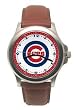 Chicago Cubs Mens Rookie League Leather Strap Watch