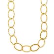 14k Yellow Gold Vermeil Hammered Link Bracelet- 8 IN
