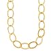 14k Yellow Gold Vermeil Hammered Link Bracelet- 8 IN
